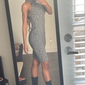 Grey body con dress